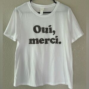 H&M White Embellished White Oui Merci | M